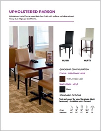 Upholstered Parson Chair and Stool