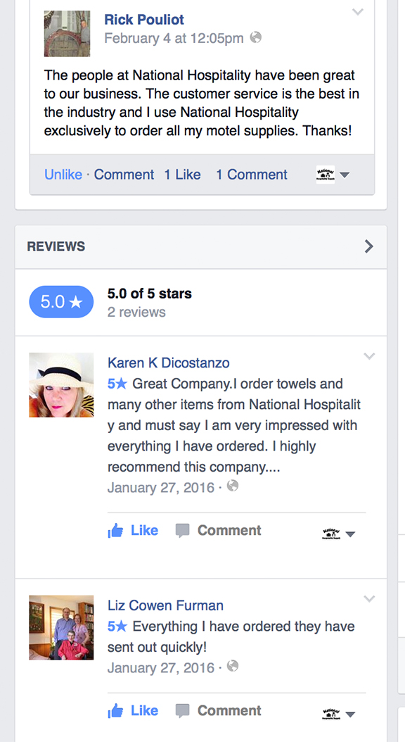 Facebook Reviews For National Hospitality